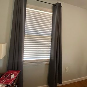 84 inch Dark Gray Blackout Grommet Curtain Panel